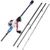 Fiskestangsnelle Combo Carbon fiskestang og baitcaster snelle Feshwater Bass fiskesett
