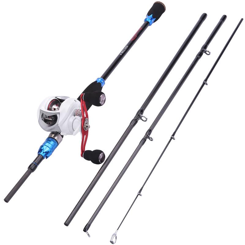 Fishing Rod Reel Combo Carbon Fishing Pole and Baitcaster Reel Feshwater Bass Fishing Set