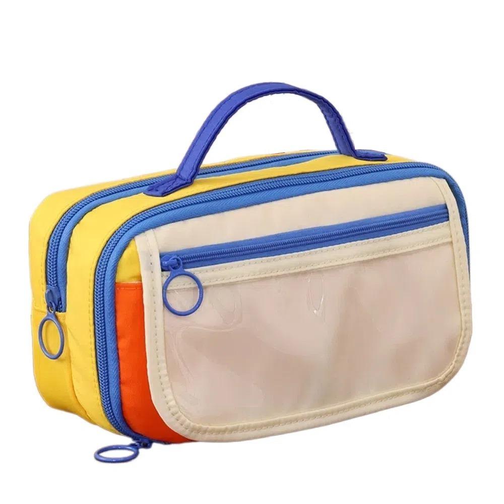 Multi Layers Pencil Bag Zipper Stationery Storage Bag Fashion Makeup Bag  Student