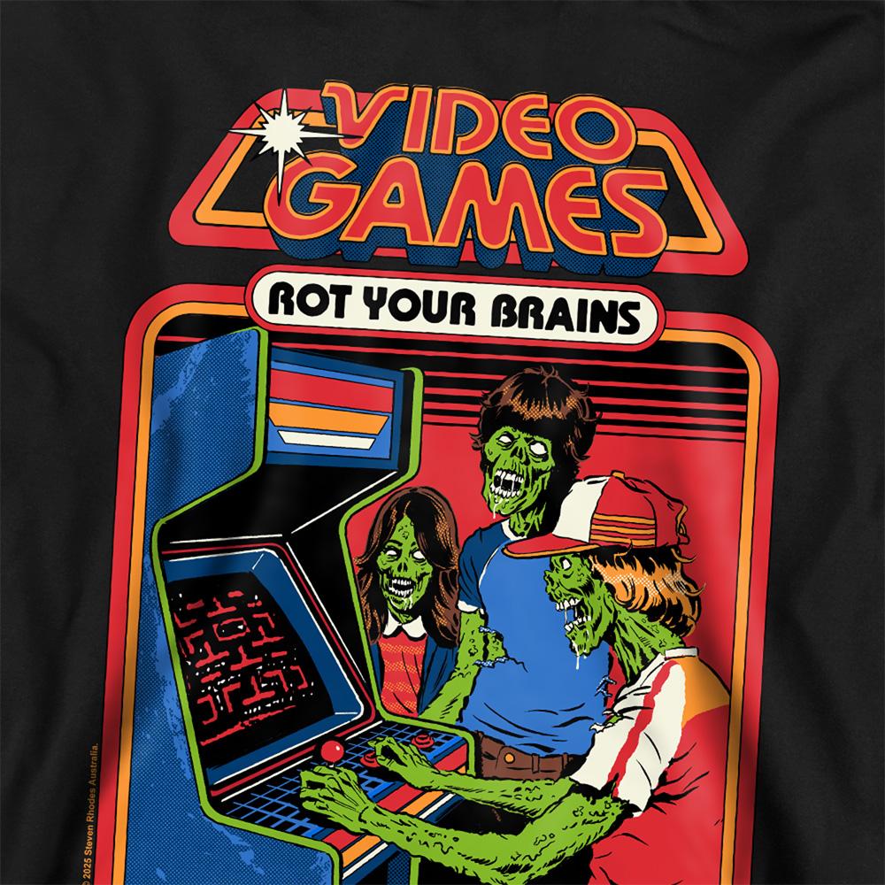 Steven Rhodes Childrens/Kids Video Games Rot Your Brains Hoodie