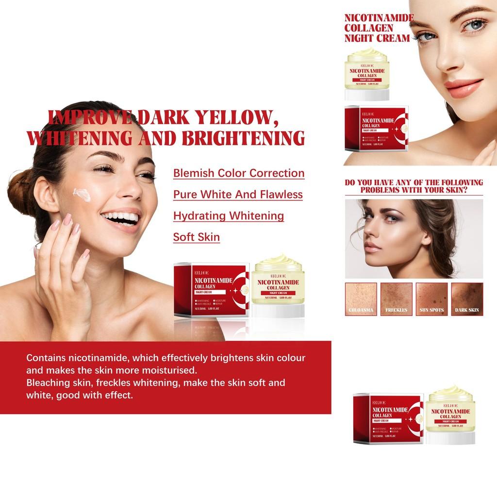 Eelhoe Niacinamide Night Cream For Brightening Skin Hydrating Moisturizing Repairing Dark Spot Treatment