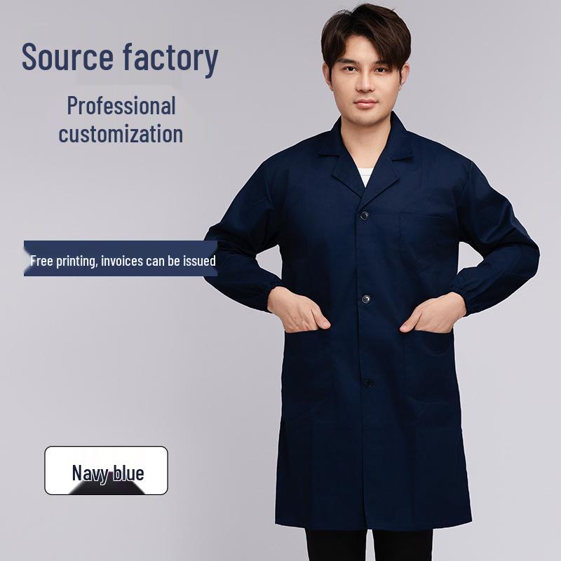 Thickened Blue Overalls for Autumn/Winter: Warm, Customizable Work Clothes for Laboratory or Warehouse