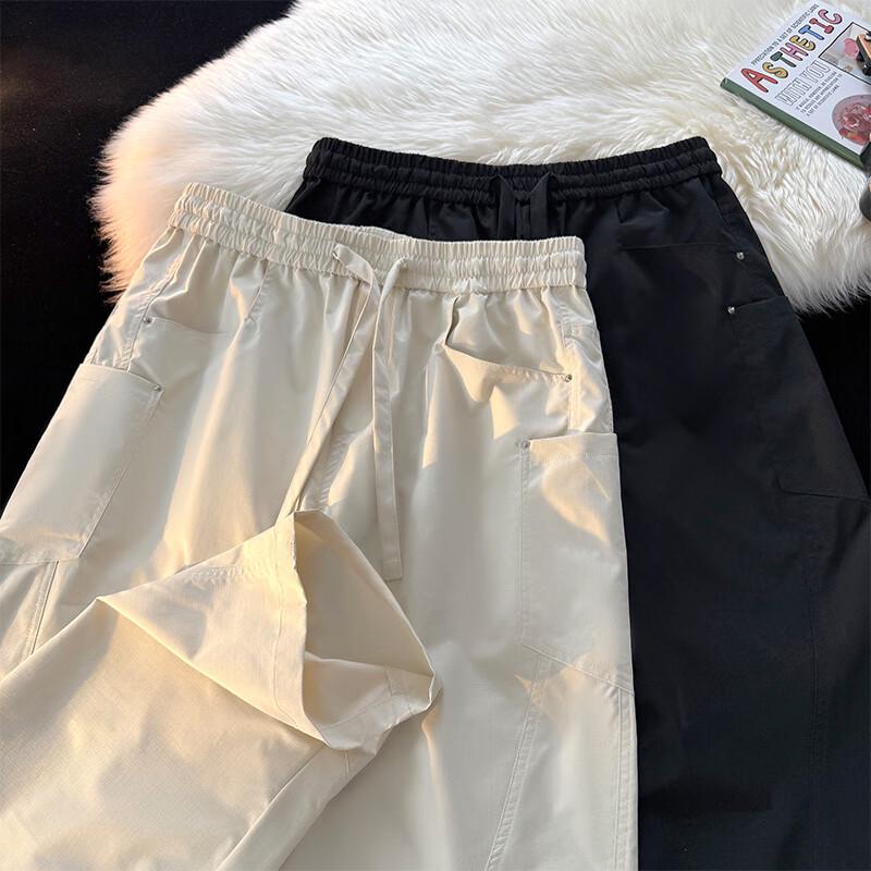 Men's Summer American Retro Loose Straight Leg Casual Pants