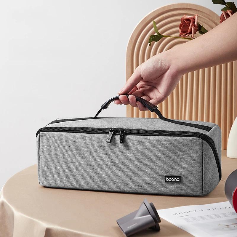 Hårfön Förvaringsväska PU-läder Bärbar Dammtät Vattentät Reseorganisatör Förvaringsfodral Väskor Sminkväska För Kvinnor Dyson