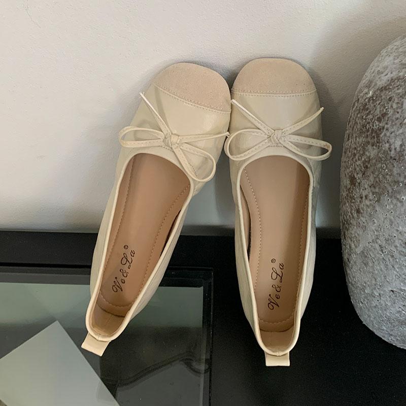 Fashion Footwear With Height Increasing Women Flats Slip On Shoes 2025 New Female Butterfly-Knot Fashion Shallow Ladies Flats With Shoes