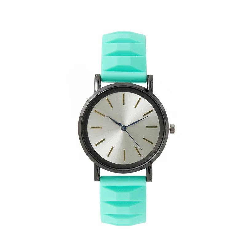 Simple Blue Ladies Dress Quartz Watch Fashion Silicone Stripes Women Brands Clocks Wristwatches Female Sports Quartz Clock Gifts