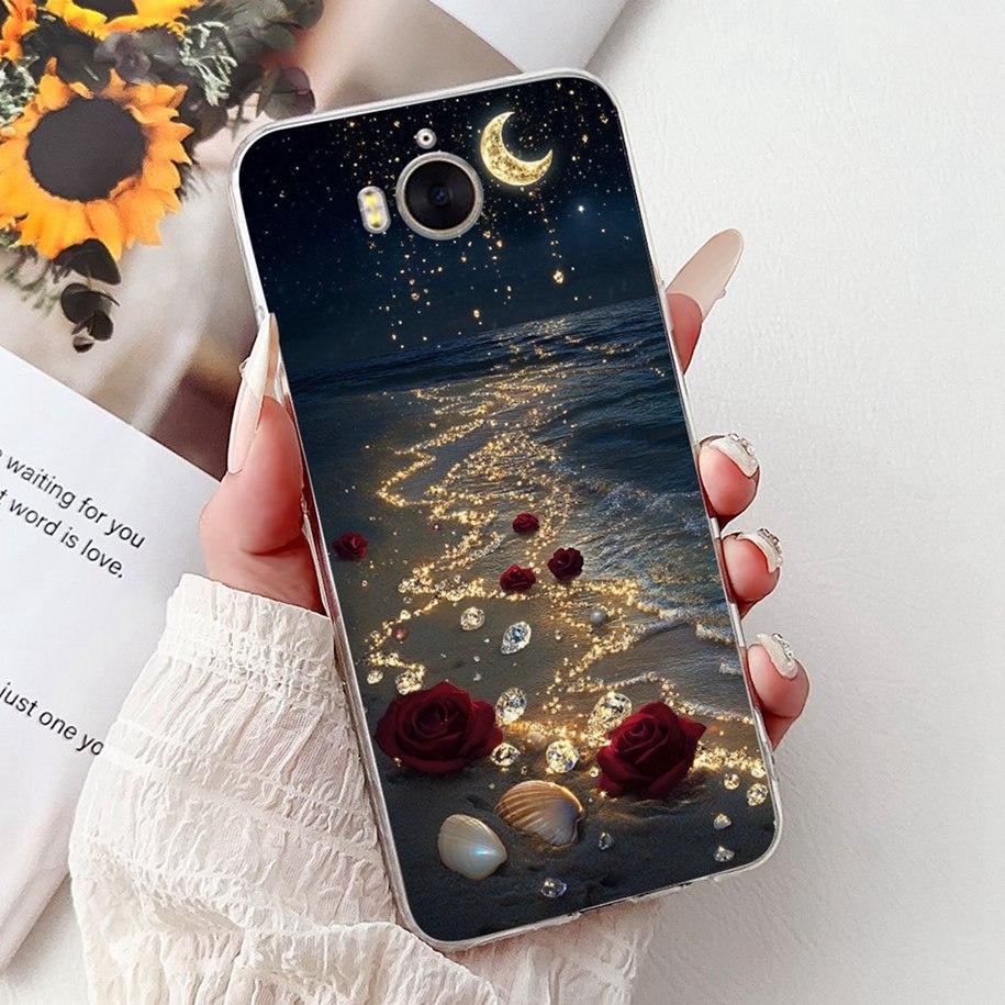 For Huawei Y5 Y6 2017 Case MYA-L23 MYA-L22 MYA-L03 Silicone Cover Luxury Painted Soft Silicone Protector For Huawei Y3 2017 Capa