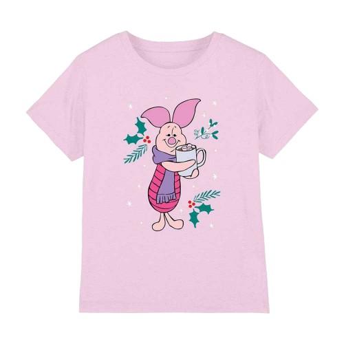 Disney Childrens/Kids Cocoa Piglet Mistletoe T-Shirt