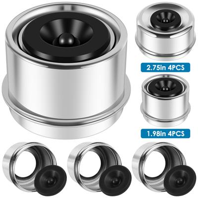 4Pcs Trailer Bearing Dust Cover 1.98/2.75inch Iron Trailer Axle Grease Cover Trailer Wheel Center Lube Grease Dust-Proof Cover