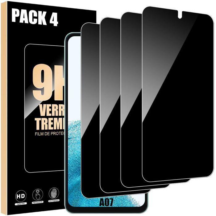 Film de protection en verre trempé - BOOLING - Samsung Galaxy A07 - Anti-Espion - Résistant 9H - 4 pièces