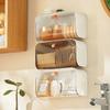 Scatola portaoggetti per WC, scatola portaoggetti a parete per dischetti di cotone, organizer antipolvere per il bagno, portaoggetti adesivo per rossetto e trucco, portagioie
