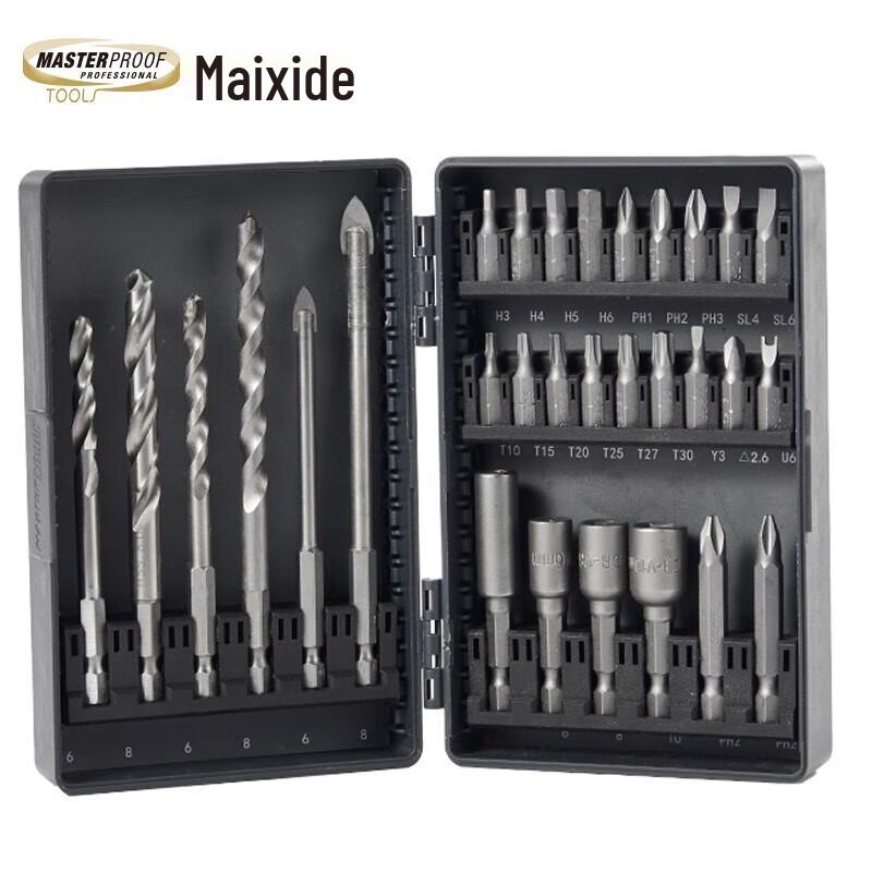 

MASTERPROOF 30-Piece Magnetic Screwdriver Bit Set CN plug (adapter included)