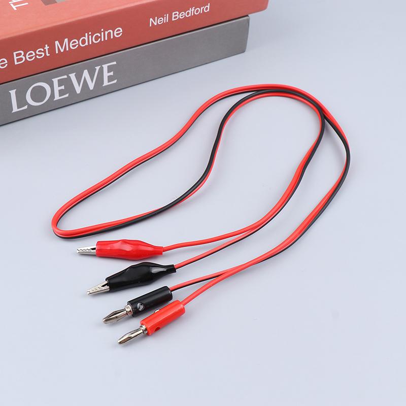 1Pc Multi-Meter Test Leads Cable Line 100Cm Double Ends Banana Plug To Alligator Clip Electrical Connector Diy Tool