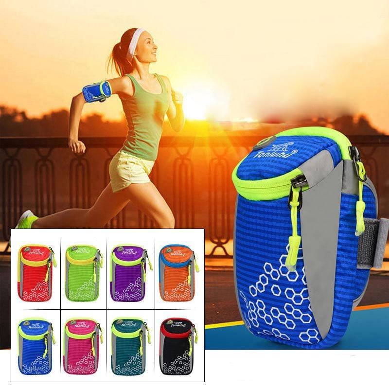 6in Outdoor Sport Running Arm Bag Wrist Pouch Exercise Jogging Gym Adjustable Waterproof Phone Arm Bag for Phone Keys