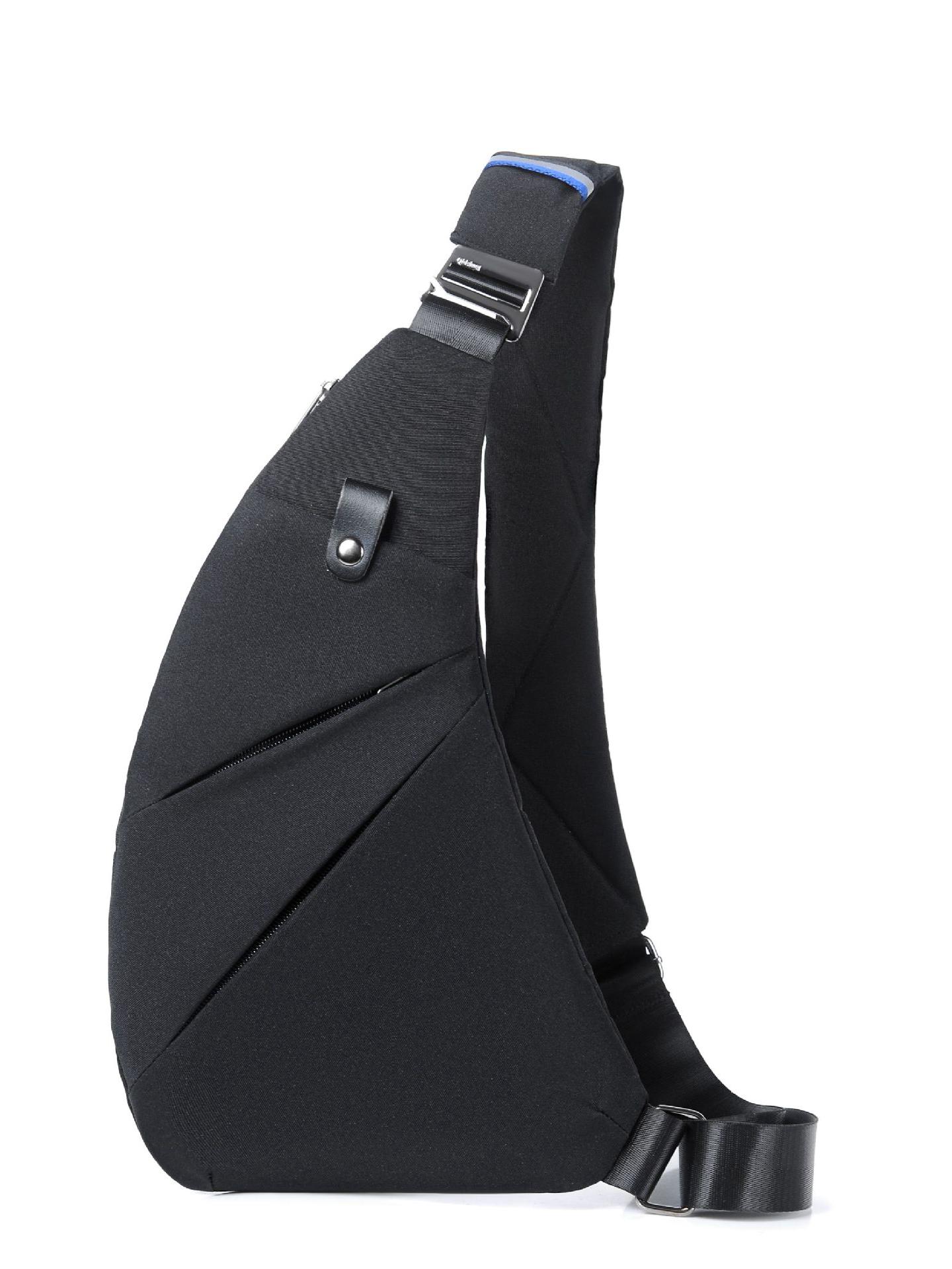 

Мужская многофункциональная сумка через плечо и через плечо с защитой от кражи чёрный