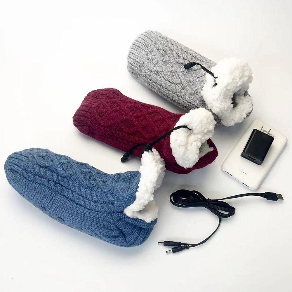 Șosete Electrice Calde de Iarnă 5V Încălzire Rapidă Șosete Electrice Încălzite Șosete Moi Încălzite USB Acasă