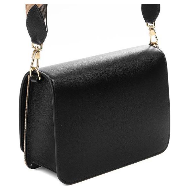 Burberry Vintage Check Leather Crossbody Bag Gold-Tone Hardware Adjustable Strap Shoulder Handbag for Women, Daily Commute & Casual Outing 80840251