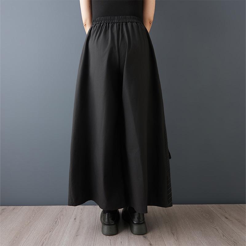 DIMANAF 2026 Summer Plus Size Women Long Pants Black Fashion Loose Trousers Big Size Casual Bottoms Pants Skirts