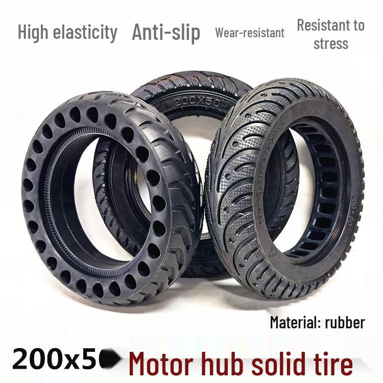 8" Shengte 200x50 Small Electric Scooter Rear Wheel Brushless Motor Hub with Solid Honeycomb Tire