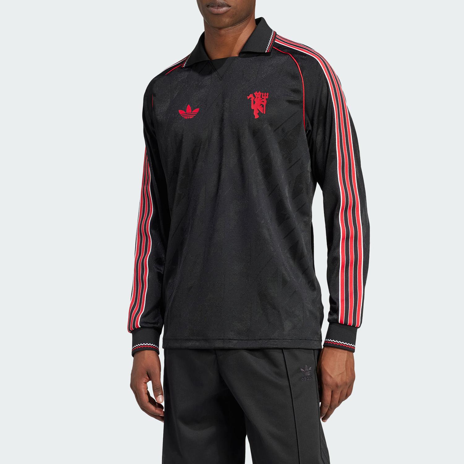 Adidas Official Original Three Stripes Men s Manchester United Football Long Sleeve T-Shirt IS6522 180 100A L