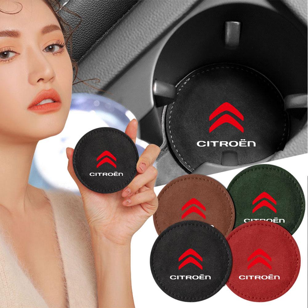 2pc Car Anti-Slip Coaster Water Cup Pad Holder Mat Car Accessories For Citroen C4L Picasso C-ELYSEE Berlingo C3 C5 Aircross Saxo ahq256