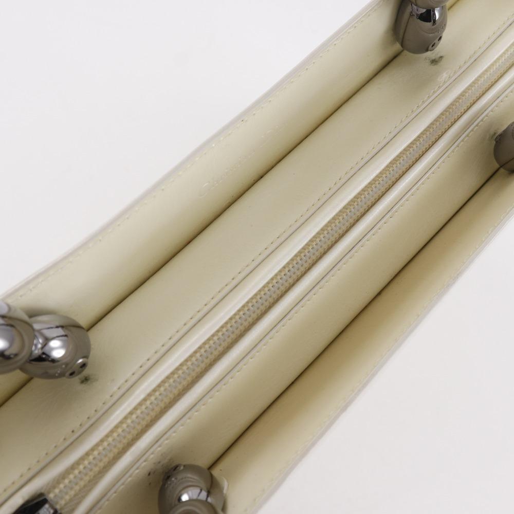 Dior Torebka Maris Pearl 2WAY na ramię ecru Skóra lakierowana Damska Używana