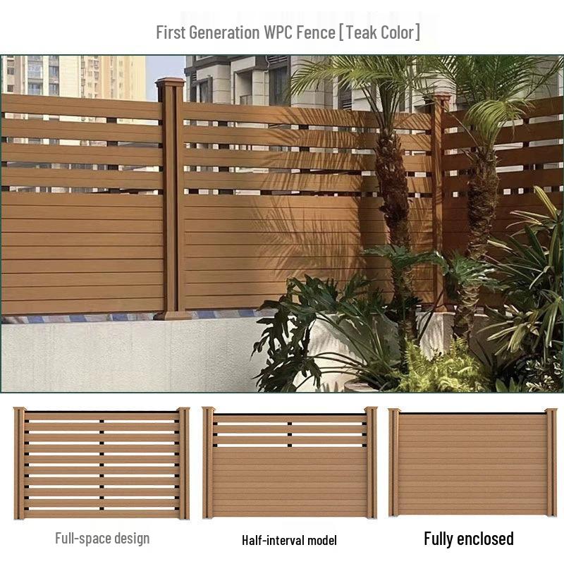 WPC Wood-Plastic Outdoor Fence: Durable, Anti-Corrosion Windbreak & Partition for Courtyard and Villa.
