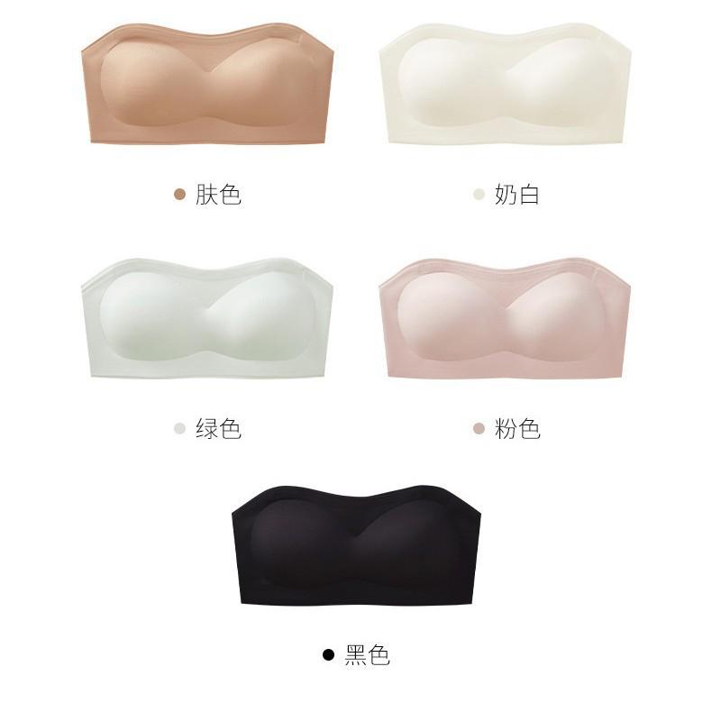 [Dancing Can't Fall Off] Dancing Students Invisible Strapless Underwear Close Breast Gathering Bra Silicone Non-slip Strip Bra
