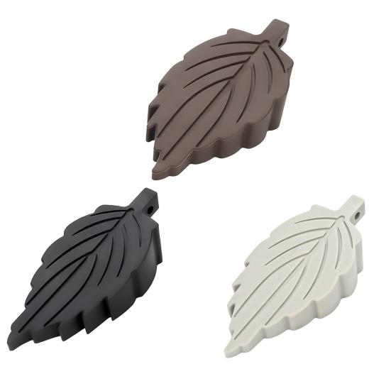 1/2 stk Blad Dørstopper Kile Veggbeskytter Sklisikker TPR Vindtett Uten Boring Kollisjonssikker Teppe Flis Betong Tregulv Dørstopper