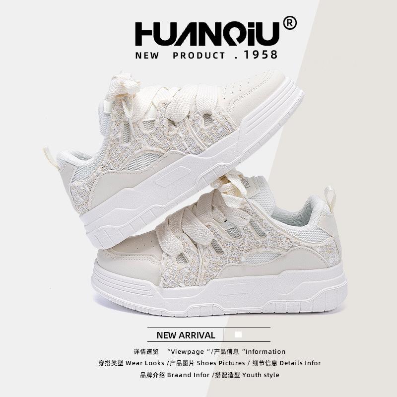 Global Platform White Shoes Women's ZHQ68001 Summer New Shoes Versatile Niche Casual Board Shoes Women