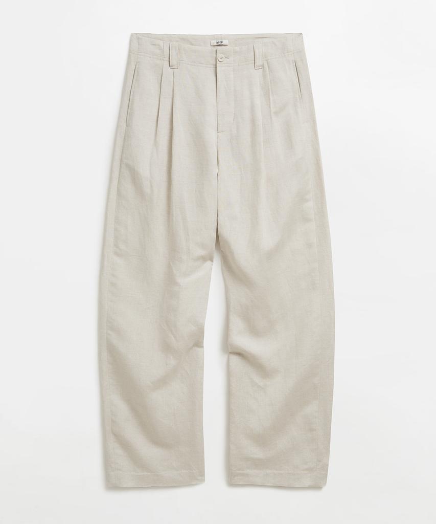LMOOD Austin Linen Wide Pants Ecru