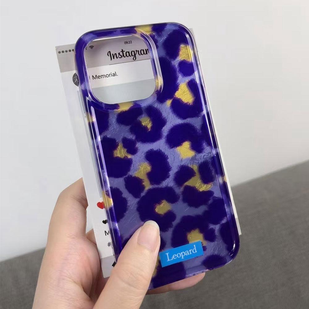 Retro Gradient purple Leopard Girl Vortex Texture Phone Case for Samsung Galaxy S25 Edge S24 S23 S22 S21 S20 FE Plus Ultra Cover