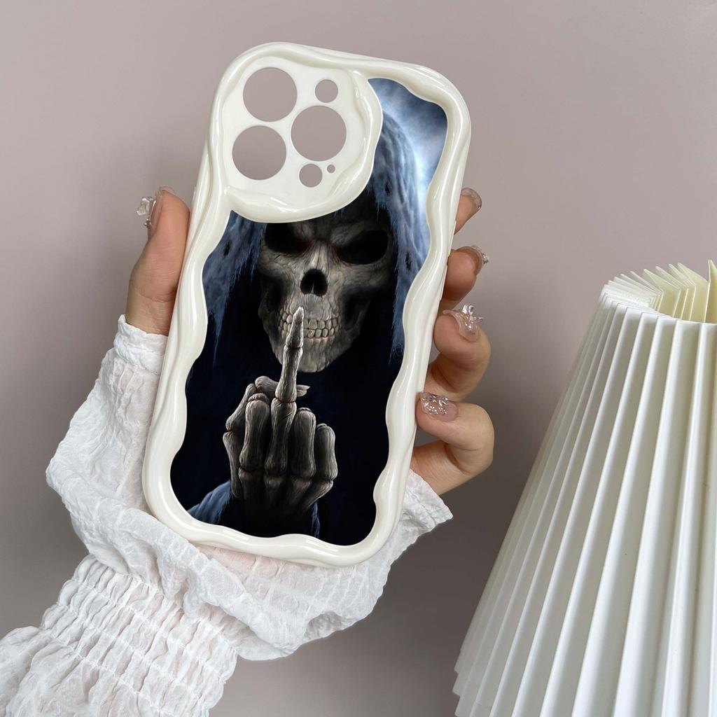 LZ13 Death Prayer Grim Reaper Skull Clear Soft Wave Phone Cases for iPhone 15 13 Pro Max 12 mini 14 8 Plus XS Max XR 6 Protection Back Cover