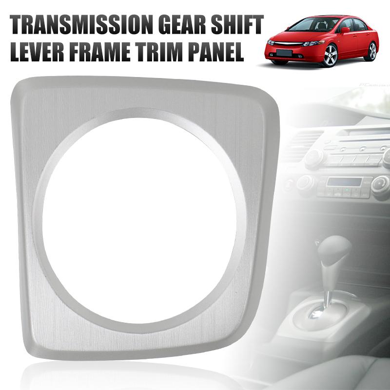 Car Automatic AT Transmission Gear Shift Lever Frame Trim Panel for Honda Civic 2006-2011 Brake Handle Cover Gear Shift Knob