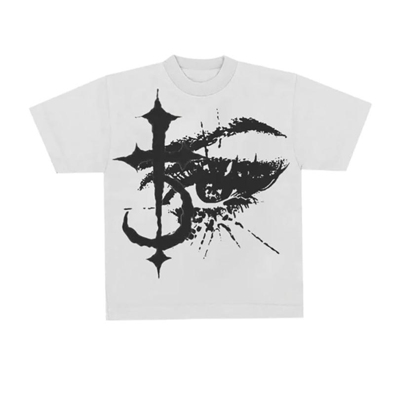 

Y2K Cotton Tshirt Hip Hop Retro Harajuku Graphic Print Oversized Short Sleeve Tshirts Punk Casual Top Rock Goth Streetwear Tee S