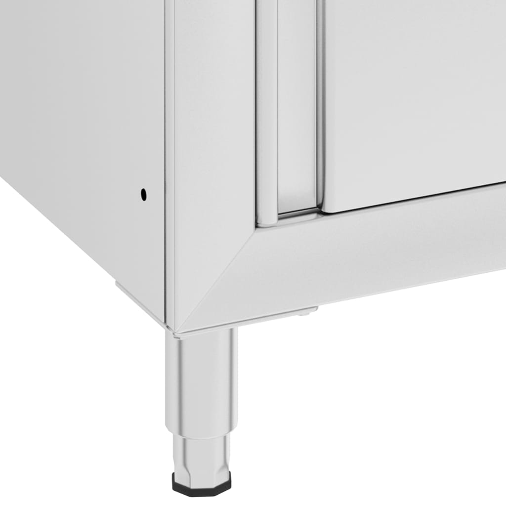 Vidaxl Tavolo Gastronomico con Lavello, 60x60x96 cm, Acciaio Inossidabile