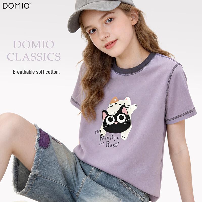Duomiaowu Girls' Cartoon Short Sleeve T-Shirt