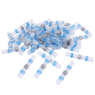 50 τεμάχια SSTS31 Σωληνάκια Σύνδεσης Καλωδίων με Κόλληση Θερμοσυστελλόμενα Ακροδέκτες Butt Μπλε