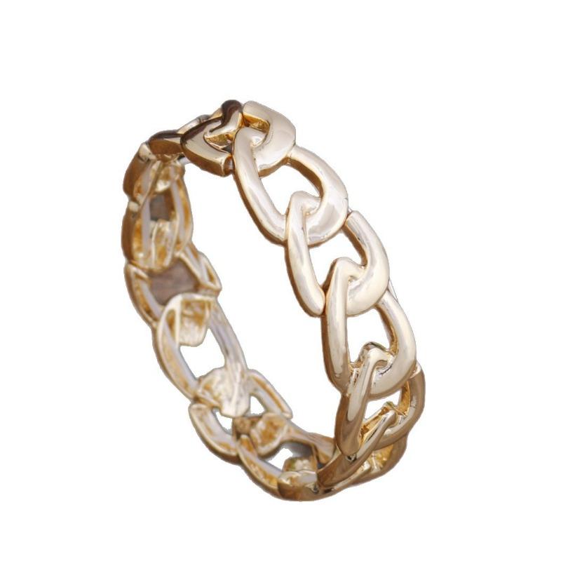 New smooth hollow geometric oval elastic bracelet men's and women's fashion versatile hollow water drop bracelet