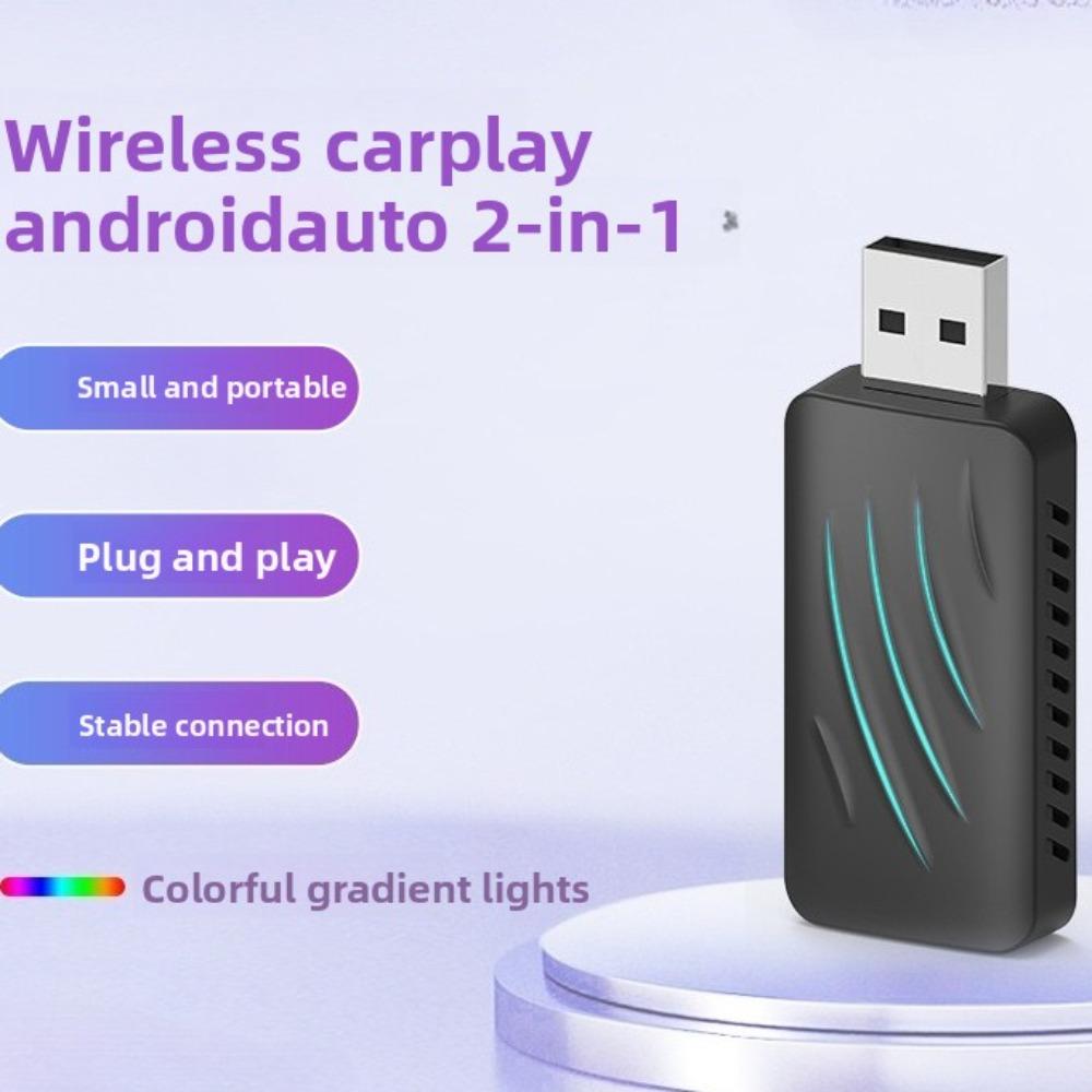 Wireless CarPlay Adapter 5G WiFi6 Convert Factory Wired to Wireless CarPlay Android Auto