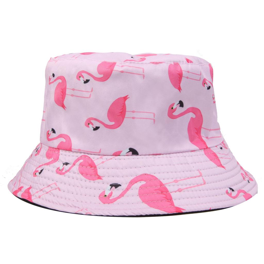 Hat Versatile Style Flamingo Print Womens Sunshade Fishermans Hatscaps