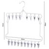 Folding Stainless Steel Clothespin Portable Clothes Drying Multifunctional Laundry Hanger  Balcony