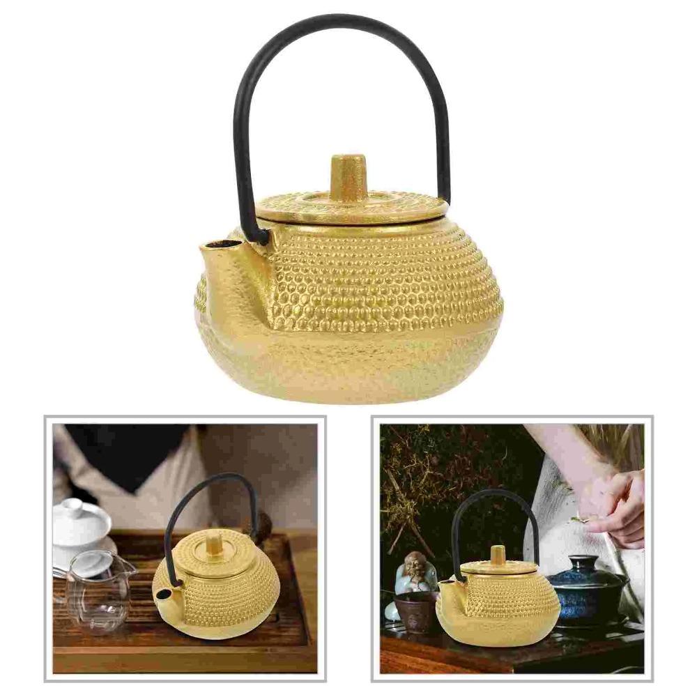 Decorative Small Tea Kettle Cast Iron Teapot Tabletop Ornament Adornment