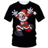 Hot Christmas Party 3D Printed T-shirt Male and Female Couple Red Short Sleeved Party Top Plus Size Loose Street Fashion Top