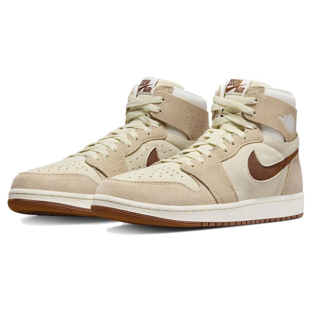 Air Jordan 1 High Zoom Comfort 2 Legend Coffee Sneakers da Uomo Bianco Vela Legend-Marrone Medio DV1307-120