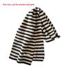 Soft Texture Warm Winter Scarf Knitted Fabric Stripe Scarf Warm Couple Scarf  Outdoor Wear