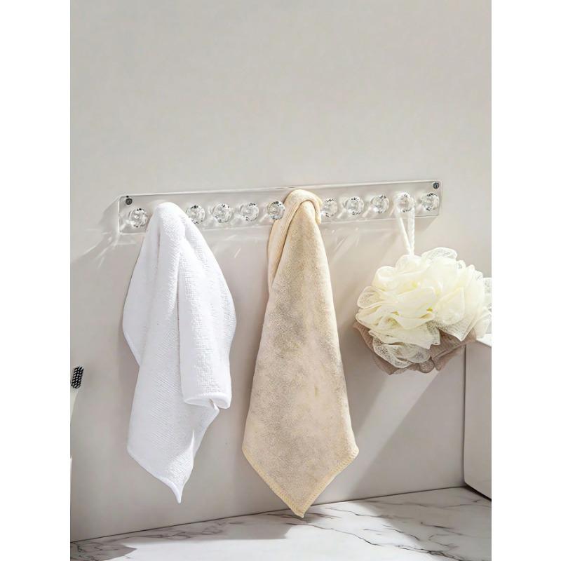 1pc Jewelry Organizer Stand For Necklaces, Bracelets, Earrings And Rings Transparent Wall-Mounted Display Rack For Dressing Table Jewelry Storage Hook