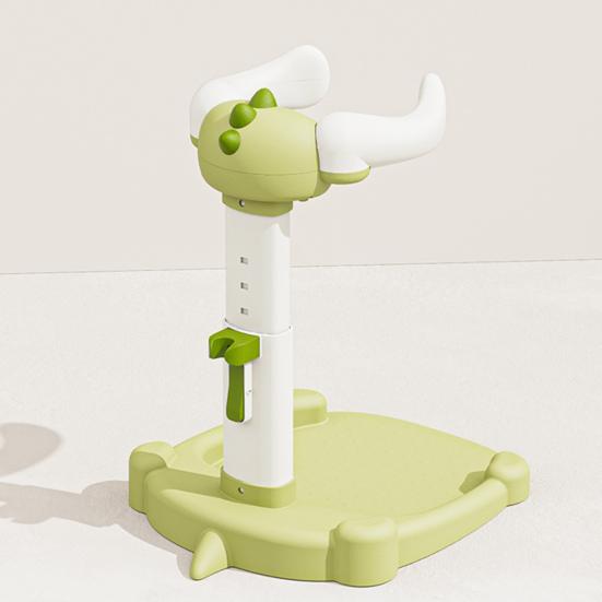 Baby Dusjstativ med Justerbar Høyde Armlene Anti-Klem Design Stabil Trekantet Base Ergonomisk Støtte Badestativ