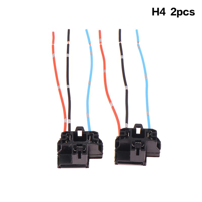 2Pcs Headlight Lamp Bulb Socket Wiring Harness Connector Plug Adapter Line For H1 H7 H4 Bulb Car Headlight Connection Plugs
