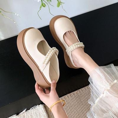 Thick-bottomed Bow Super Fire One-pedal Mary Jane Bag Head Half Slippers Women's Spring and Summer Outer Wear 2025 New Explosion